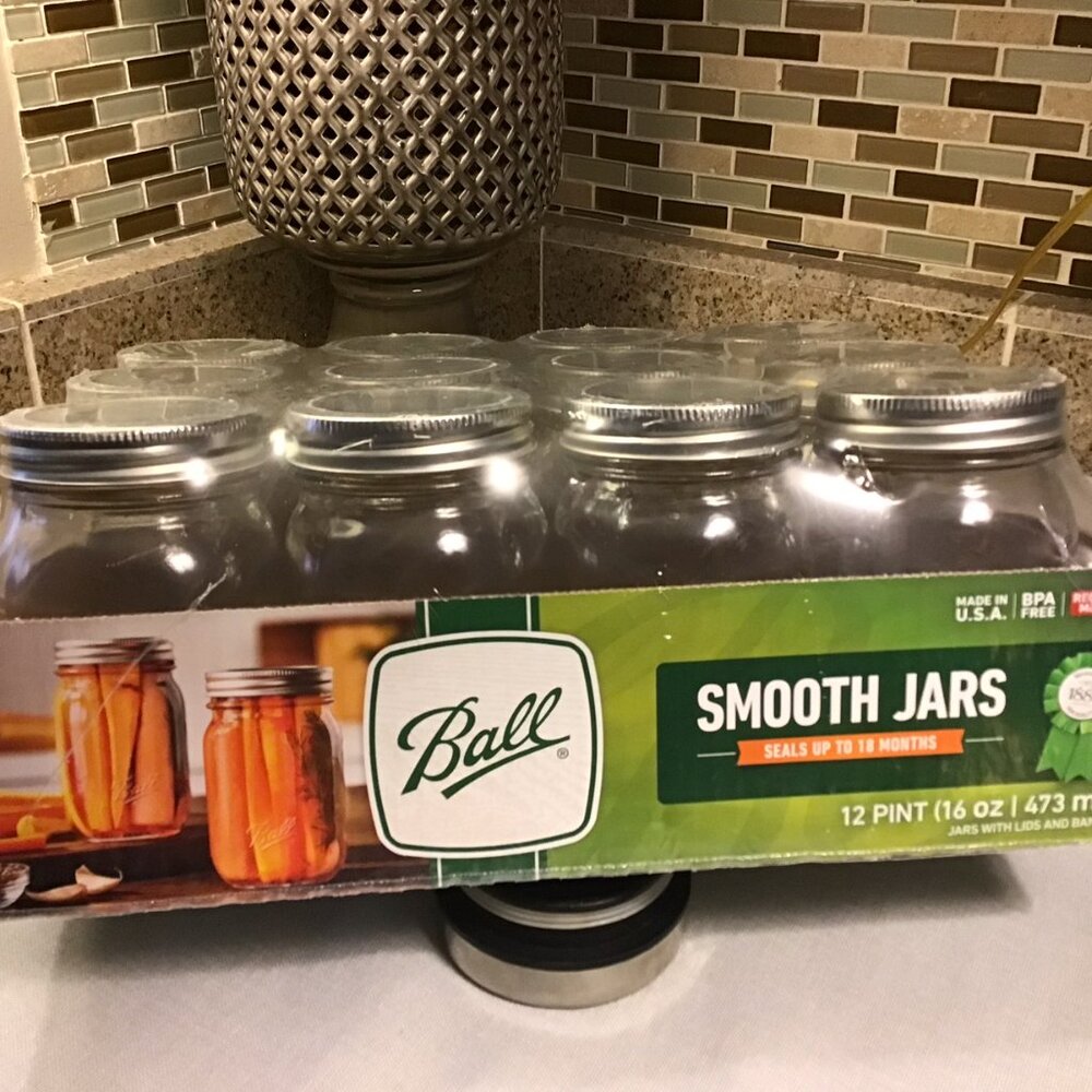 NIP Ball Mason Sure Tight Canning Jars - 12 jars 16oz